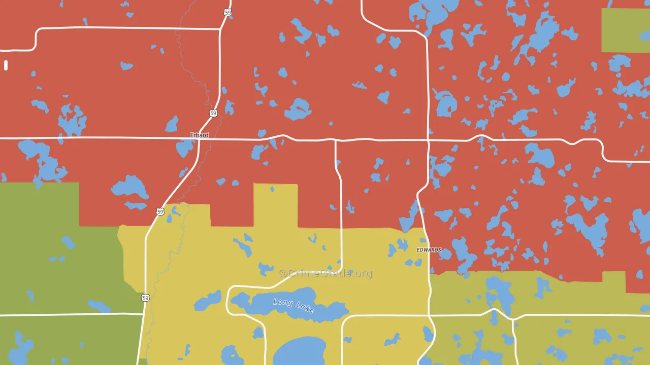 Erhard, MN Map of Assault Rates