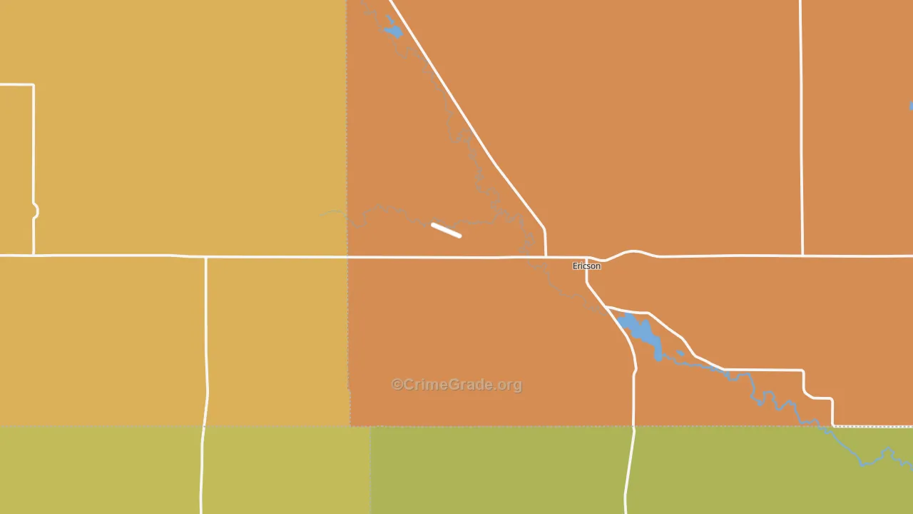 Ericson, NE Map of Assault Rates
