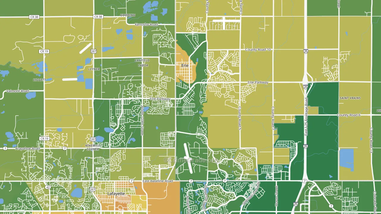 Erie, CO Map of Assault Rates