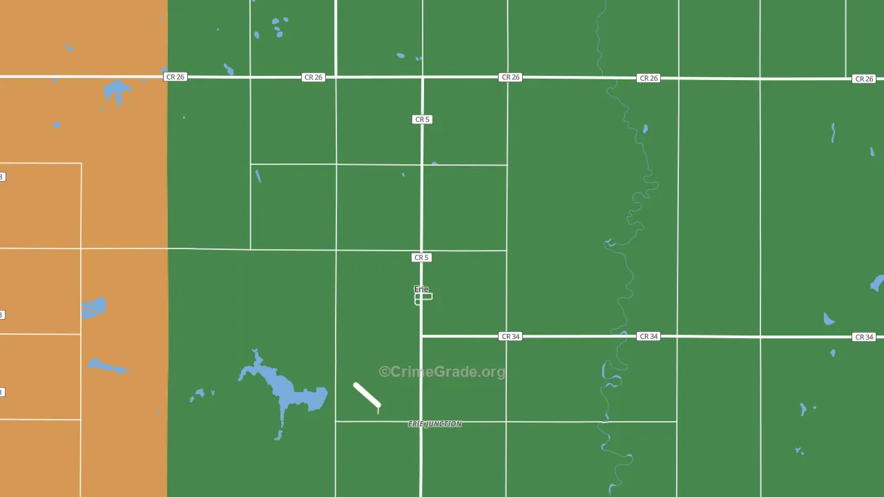 Erie, ND Map of Assault Rates