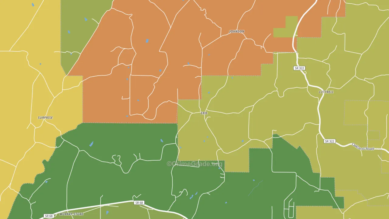 Erie, TN Map of Assault Rates