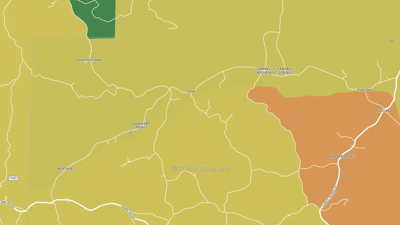 Erin, AL Map of Assault Rates