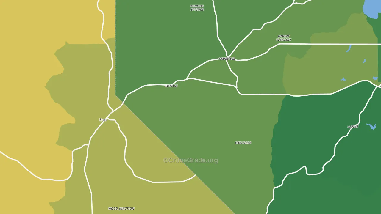 Eros, LA Map of Assault Rates