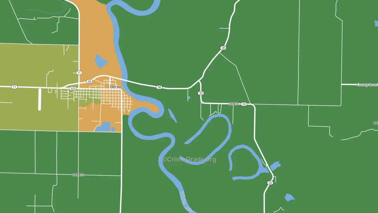 Erwin, AR Map of Assault Rates