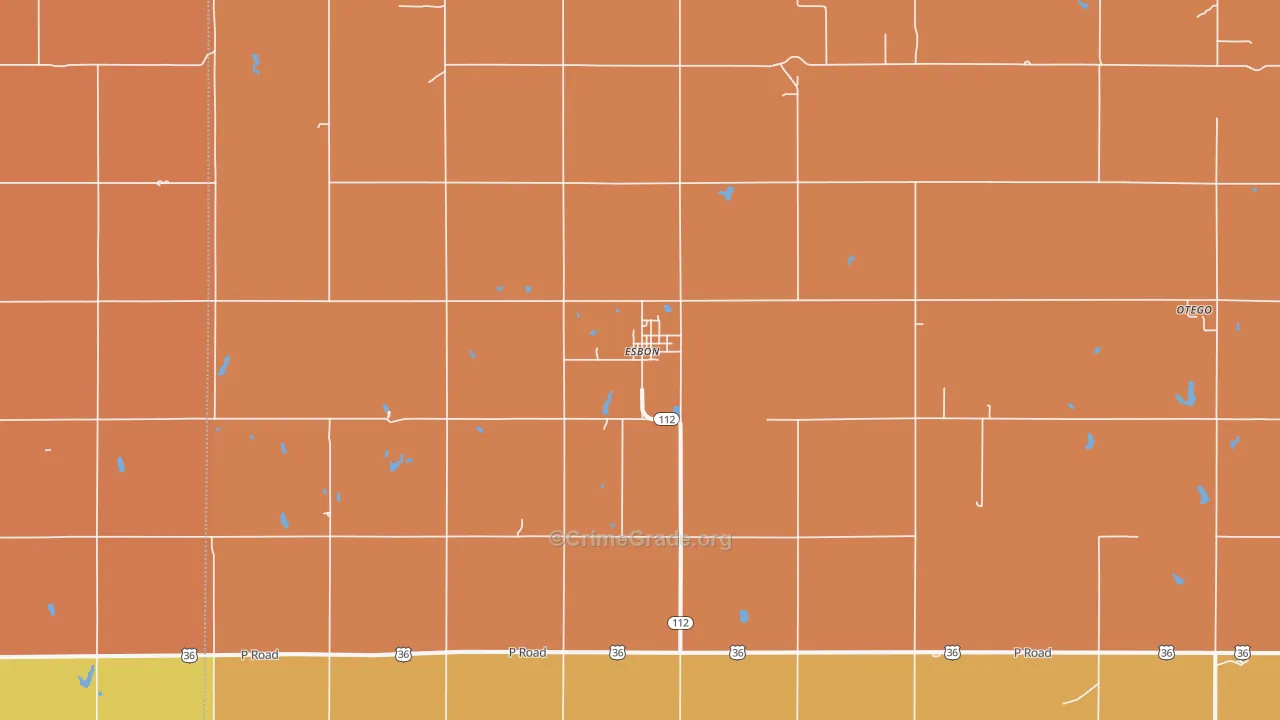 Esbon, KS Map of Assault Rates
