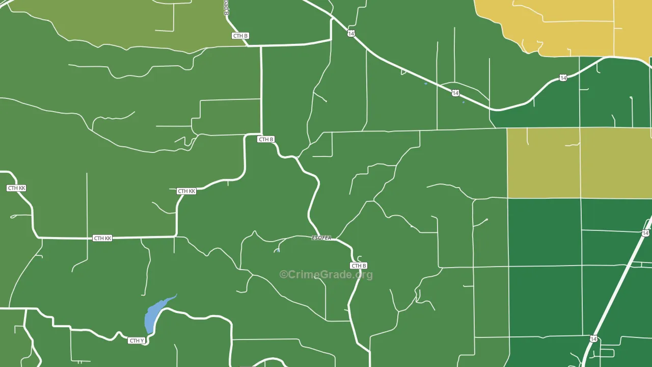 Esofea, WI Map of Assault Rates