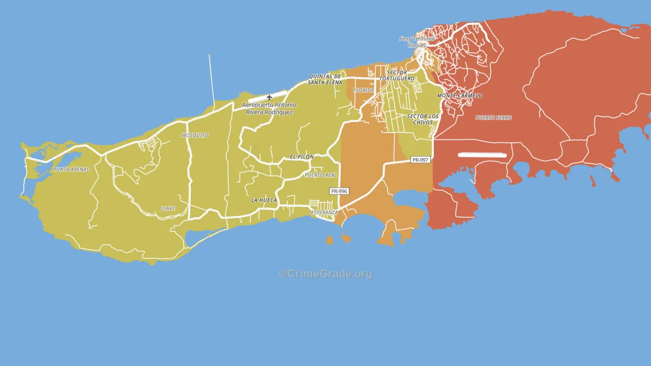 Esperanza, PR Map of Assault Rates