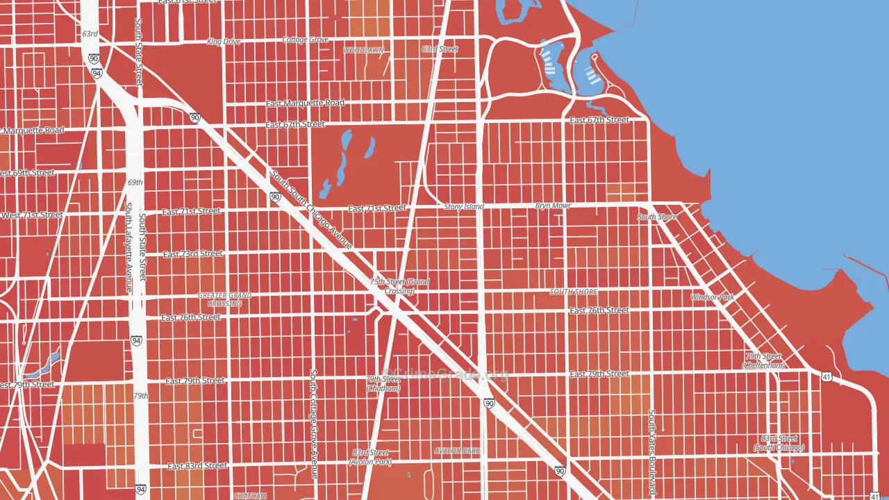Essex, Chicago, IL Map of Assault Rates