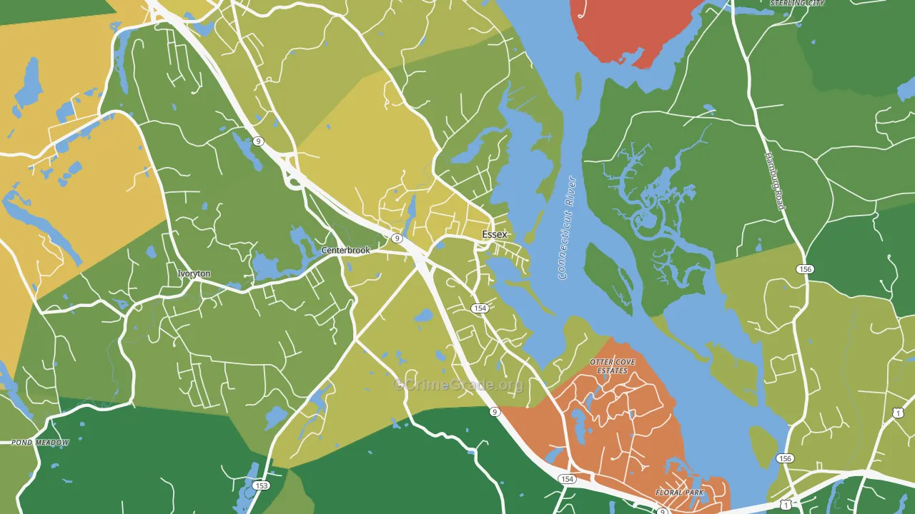 Essex, CT Map of Assault Rates