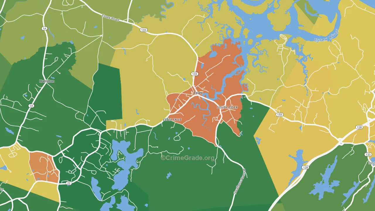 Essex, MA Map of Assault Rates