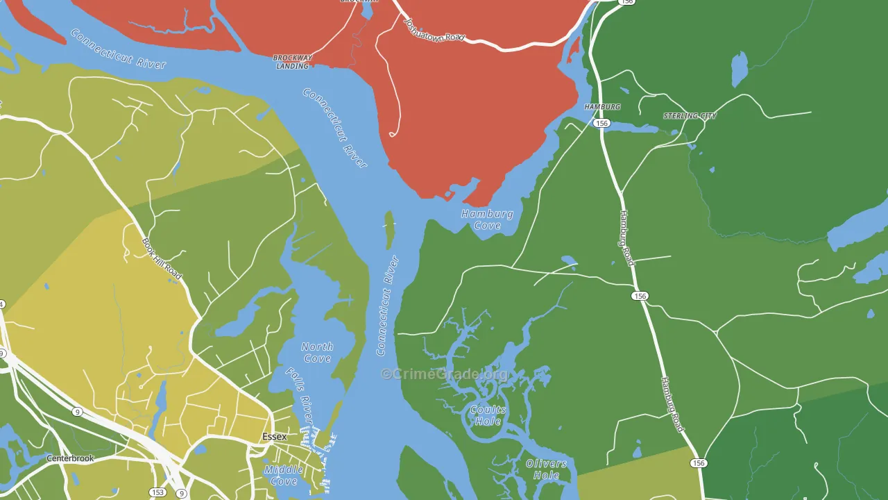 Essex Village, CT Map of Assault Rates
