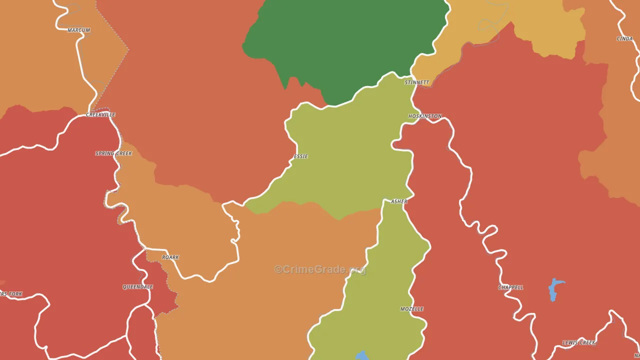 Essie, KY Map of Assault Rates
