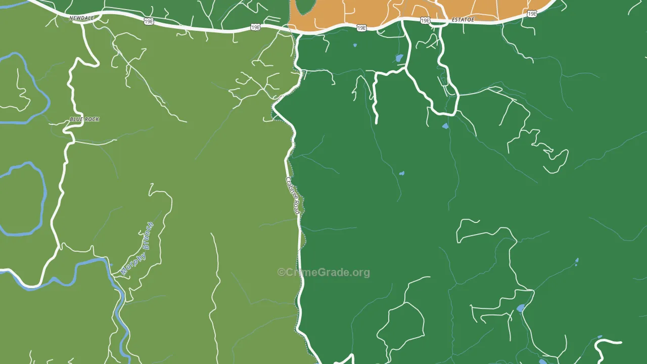 Estatoe, NC Map of Assault Rates