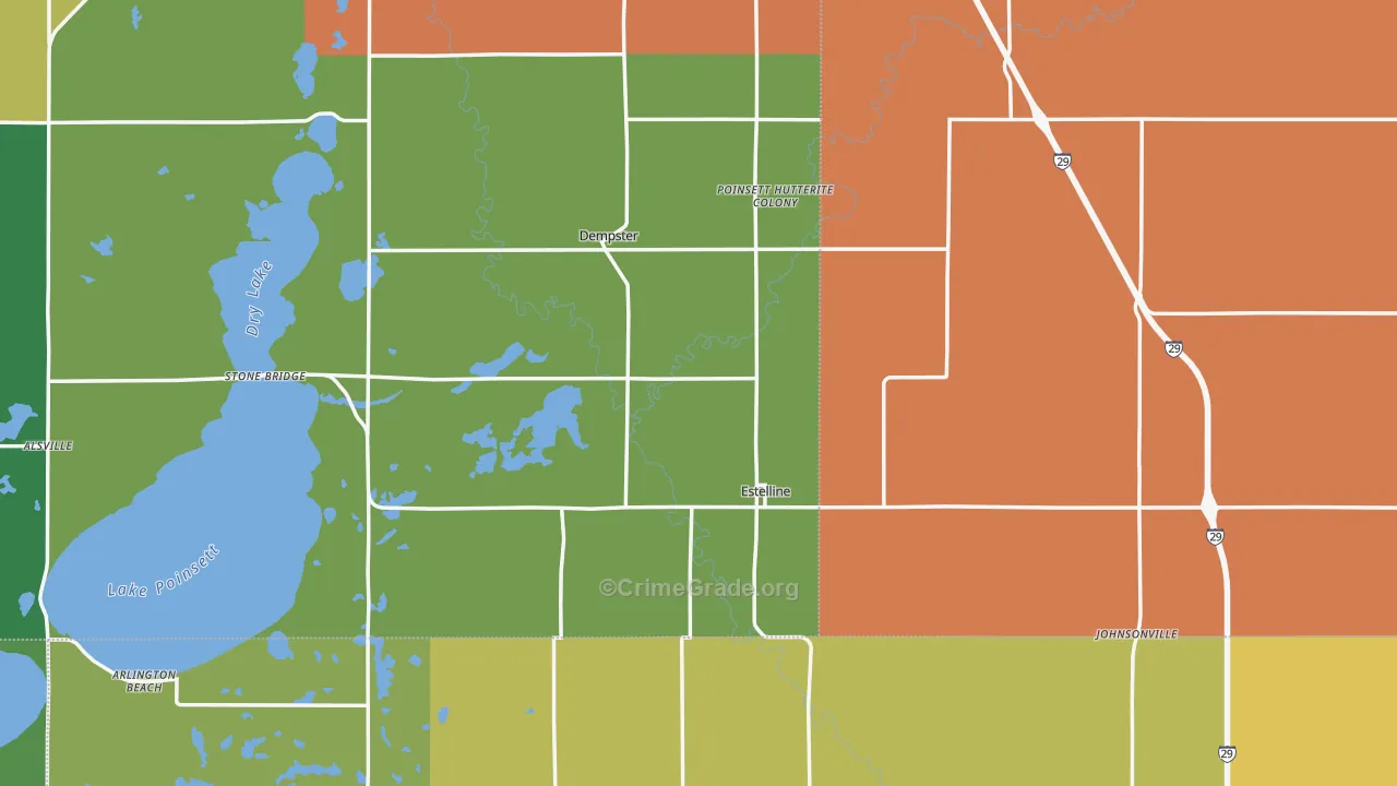 Estelline, SD Map of Assault Rates