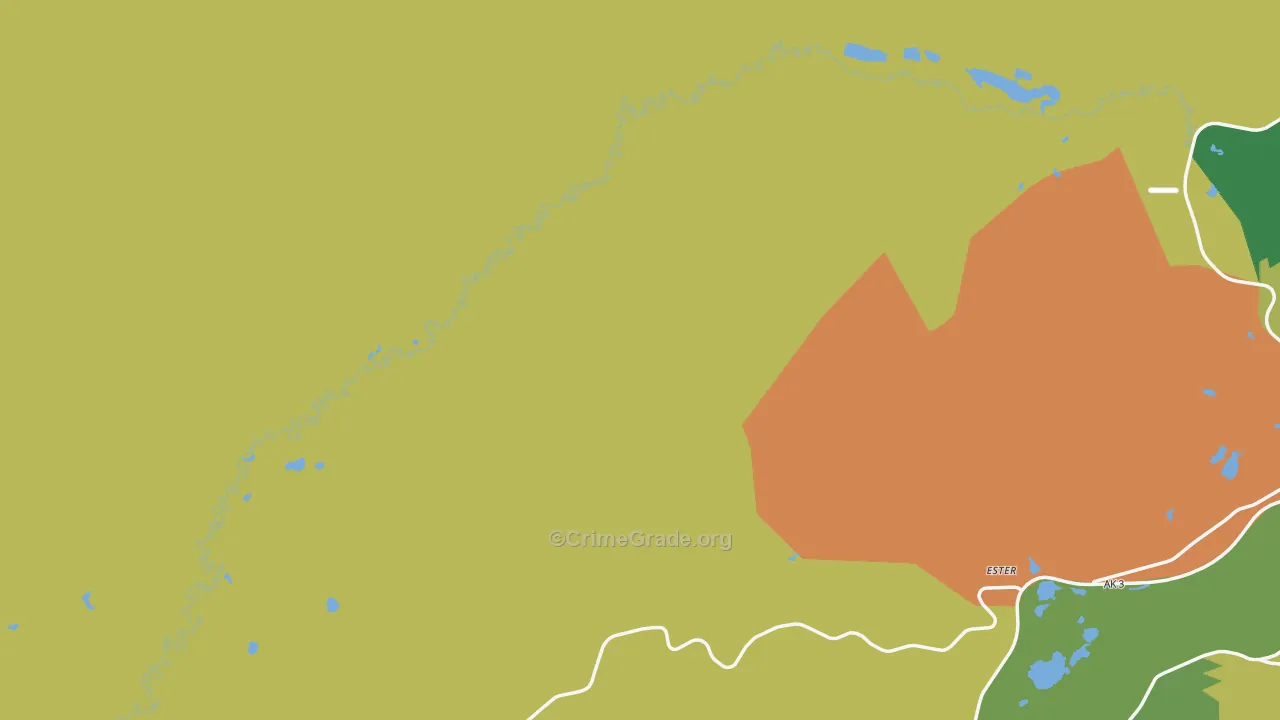Ester, AK Map of Assault Rates