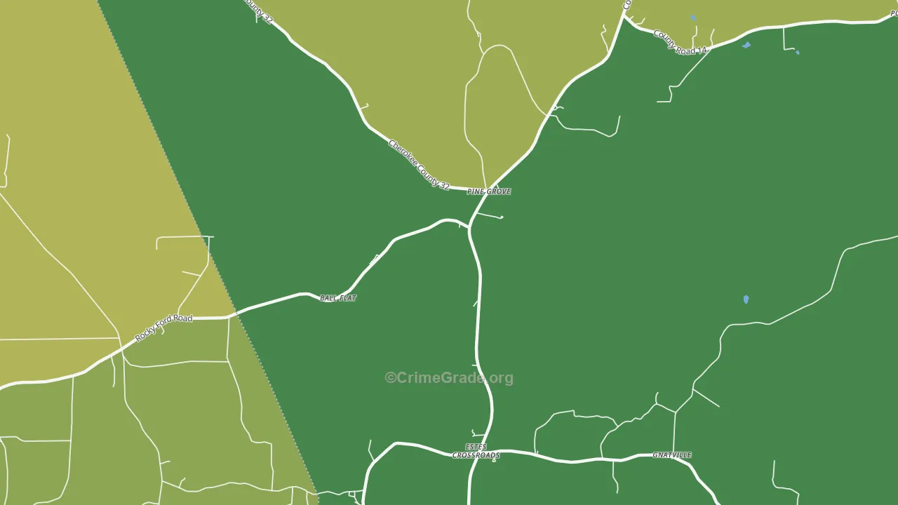 Estes Crossroads, AL Map of Assault Rates