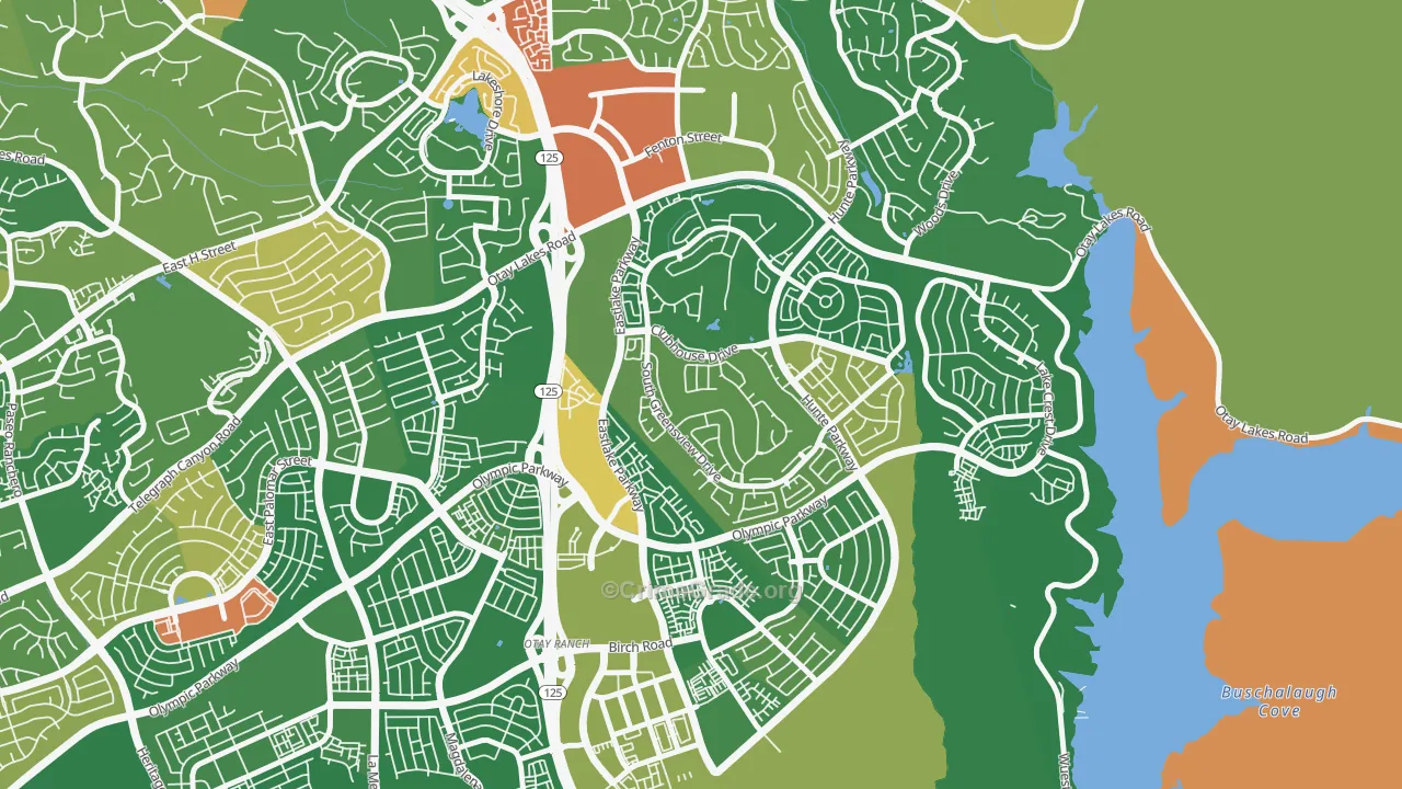Estlake Greens, Chula Vista, CA Map of Assault Rates