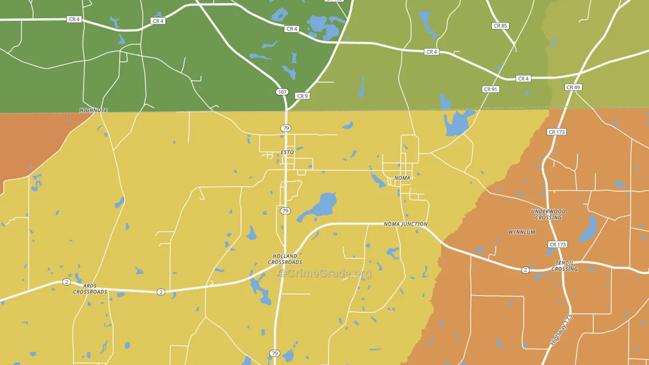 Esto, FL Map of Assault Rates