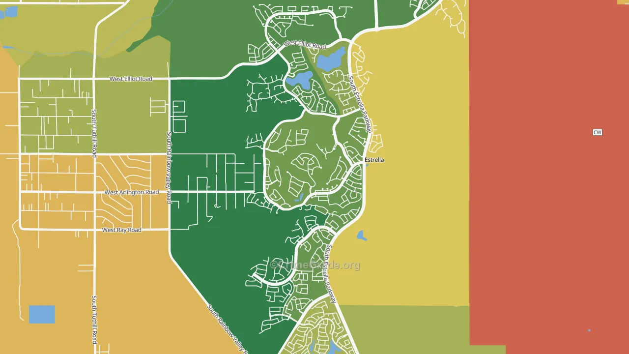 Estrella-Goodyear, Goodyear, AZ Map of Assault Rates