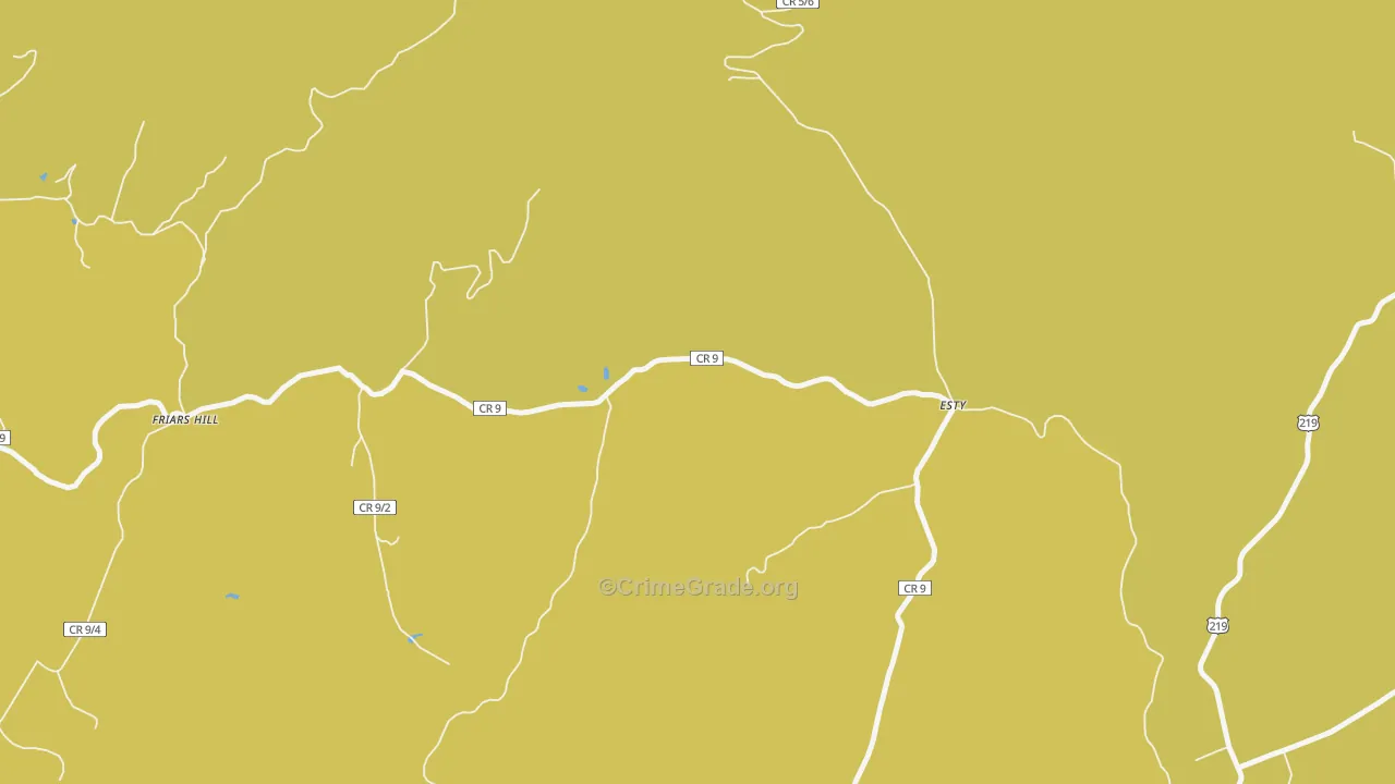 Esty, WV Map of Assault Rates