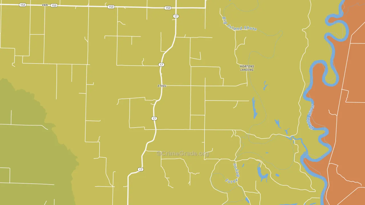 Ethel, AR Map of Assault Rates