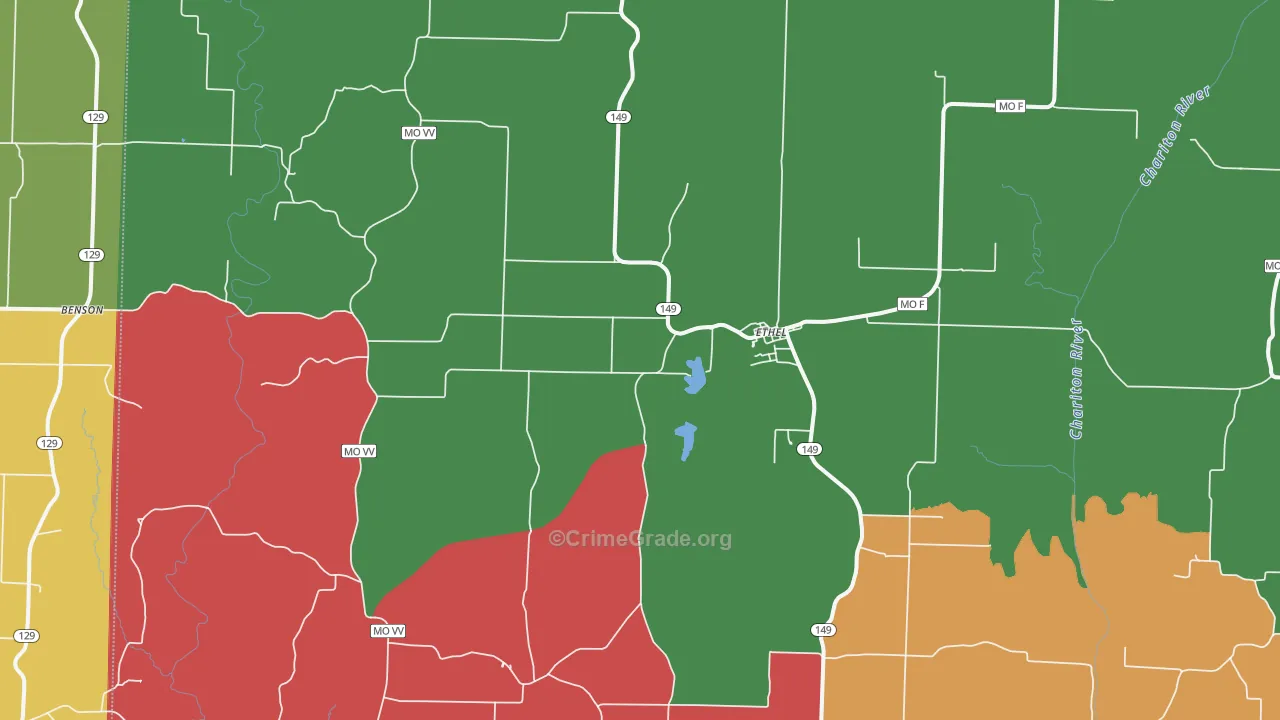 Ethel, MO Map of Assault Rates