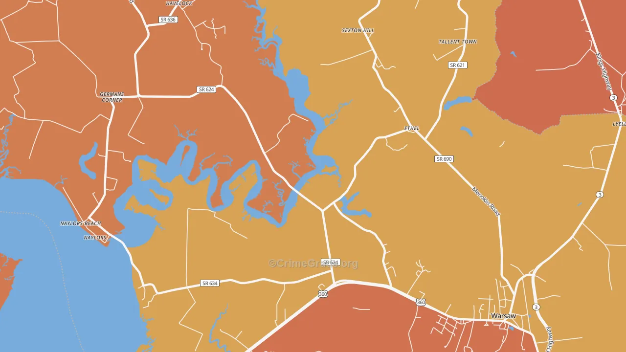 Ethel, VA Map of Assault Rates