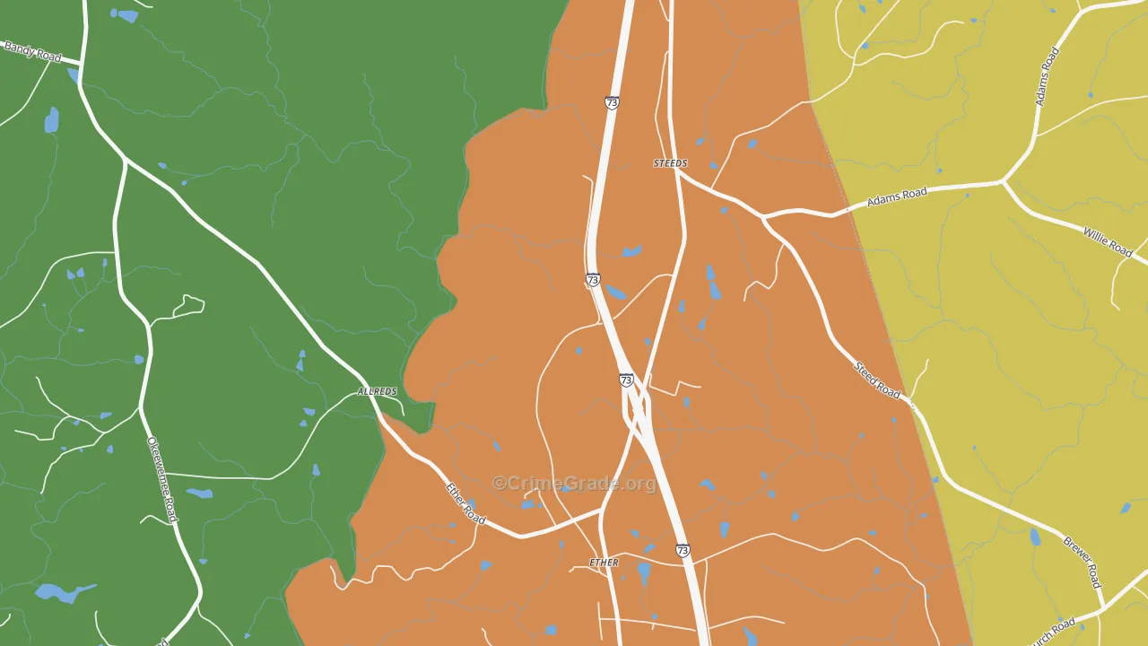 Ether, NC Map of Assault Rates