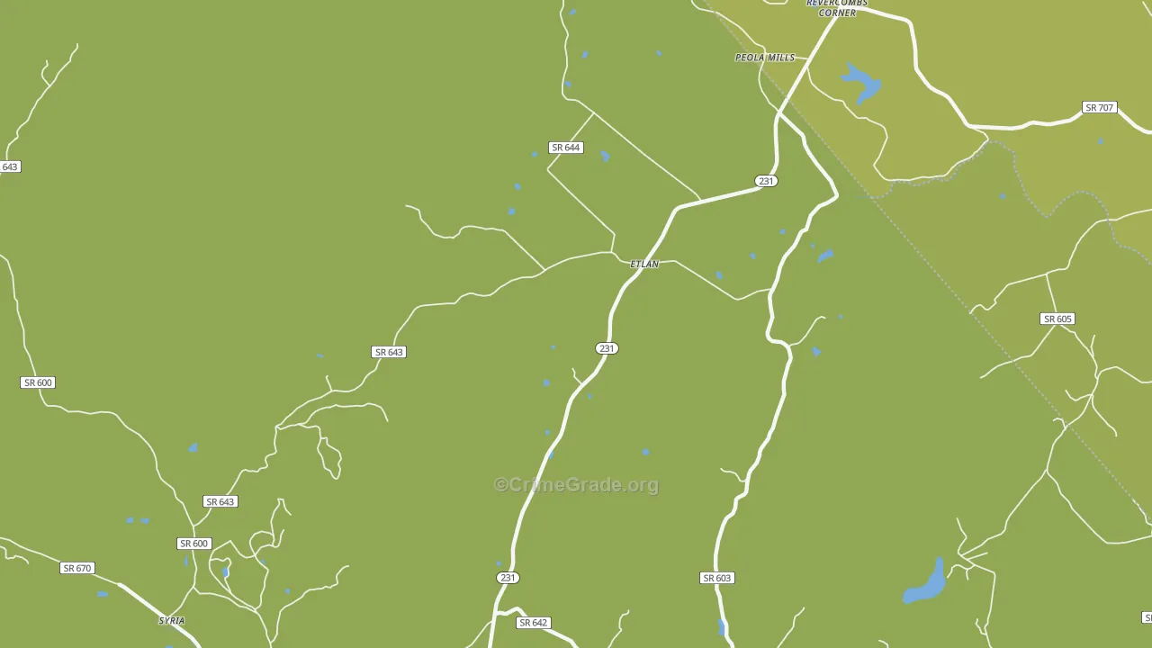 Etlan, VA Map of Assault Rates
