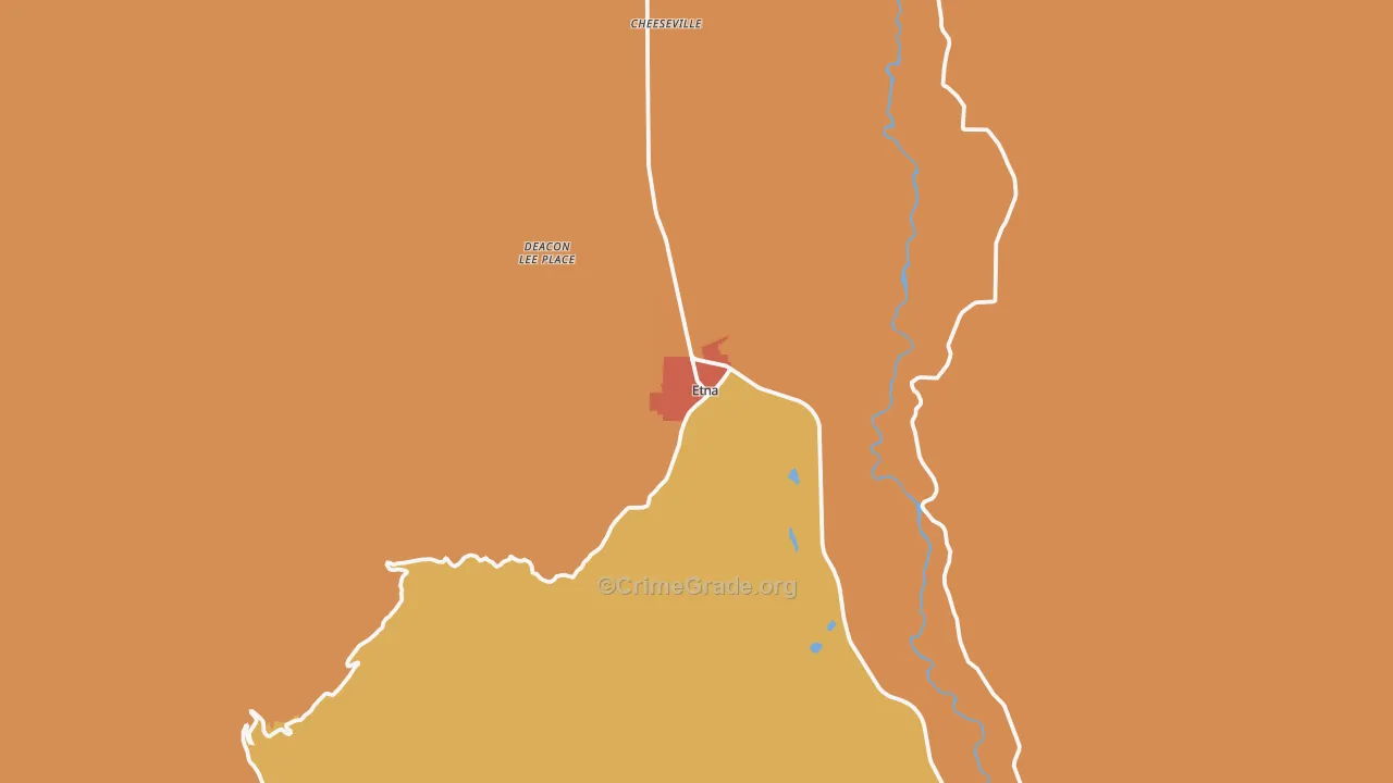 Etna, CA Map of Assault Rates