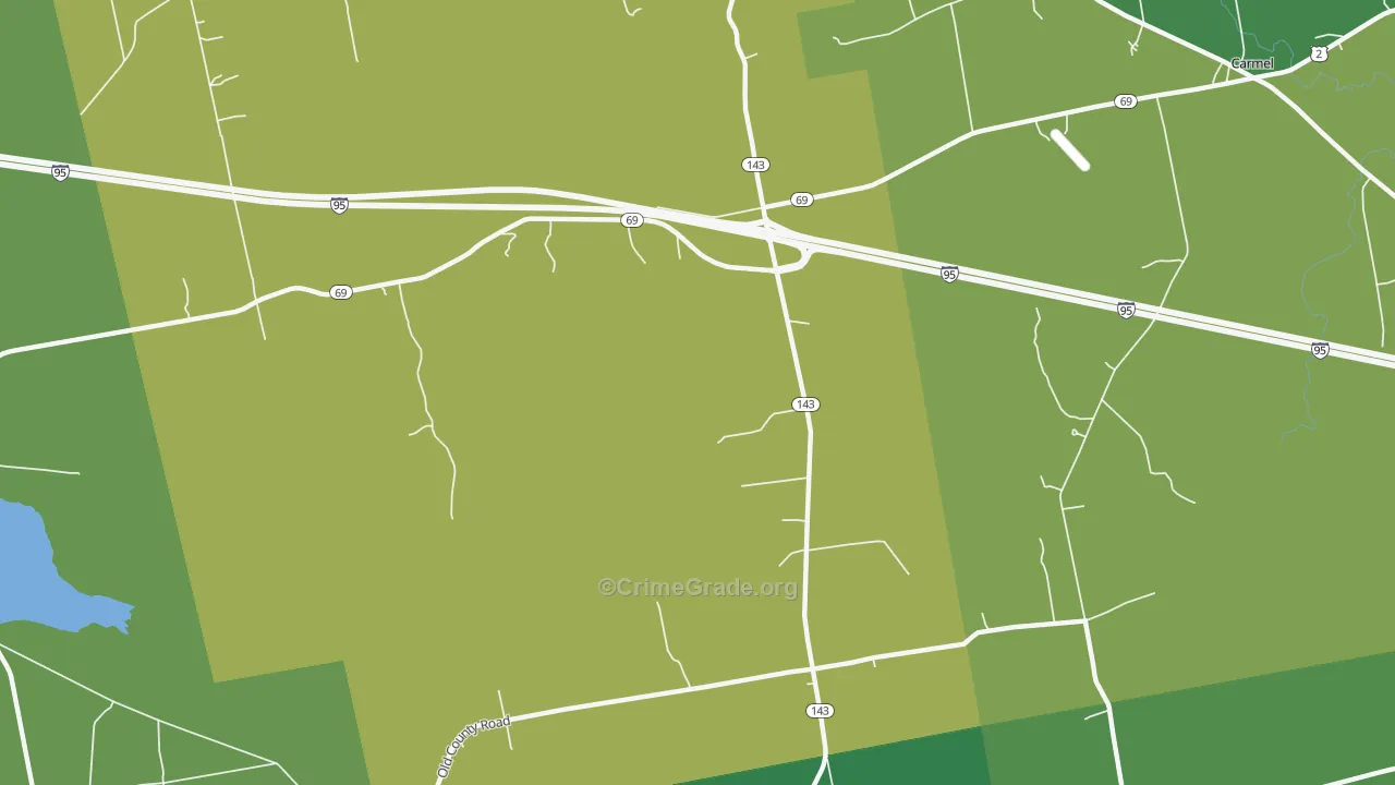 Etna Center, ME Map of Assault Rates