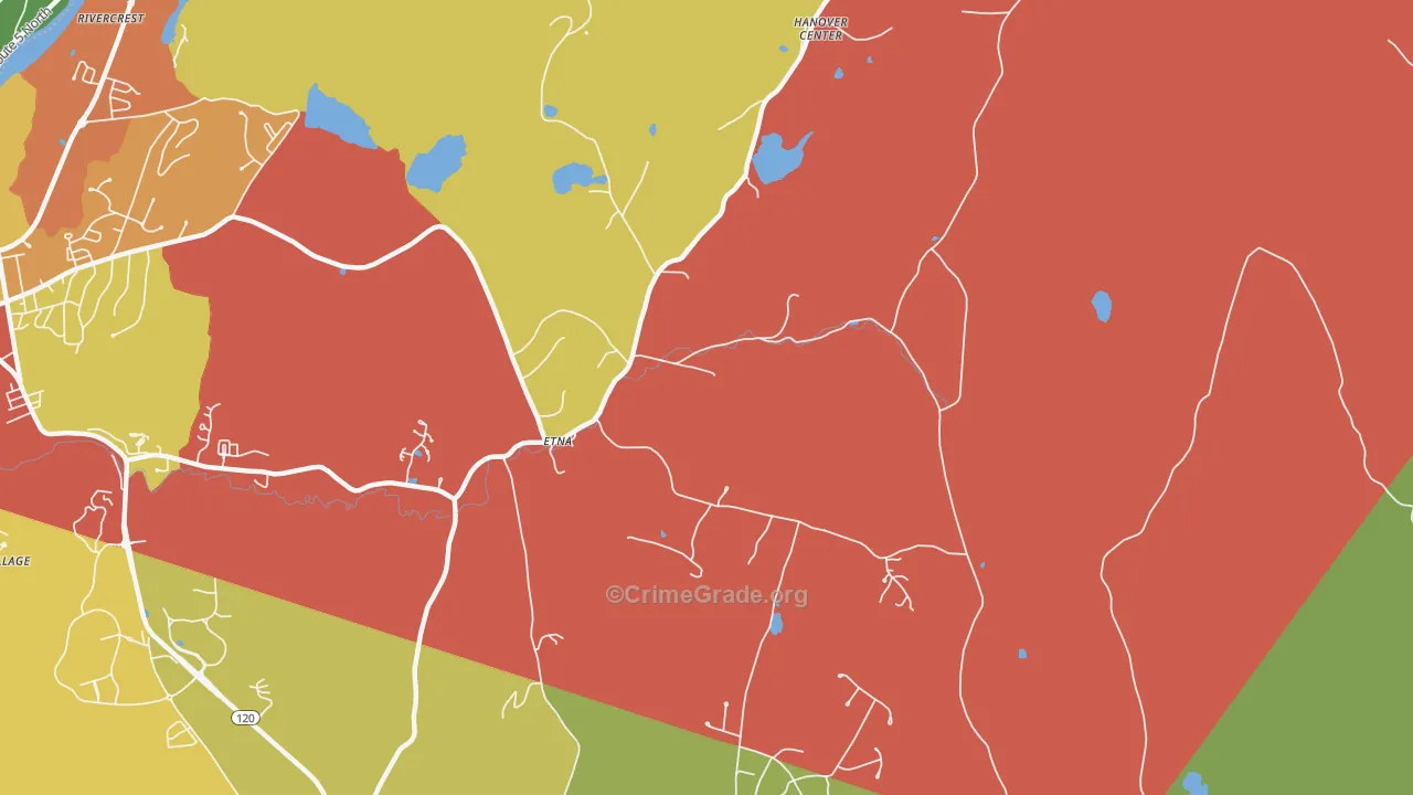 Etna, NH Map of Assault Rates