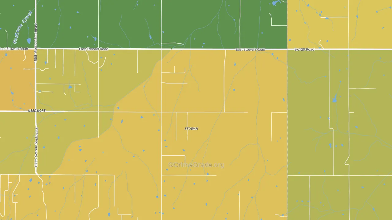 Etowah, OK Map of Assault Rates