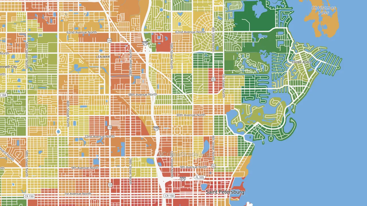 Euclid-St Paul, St. Petersburg, FL Map of Assault Rates