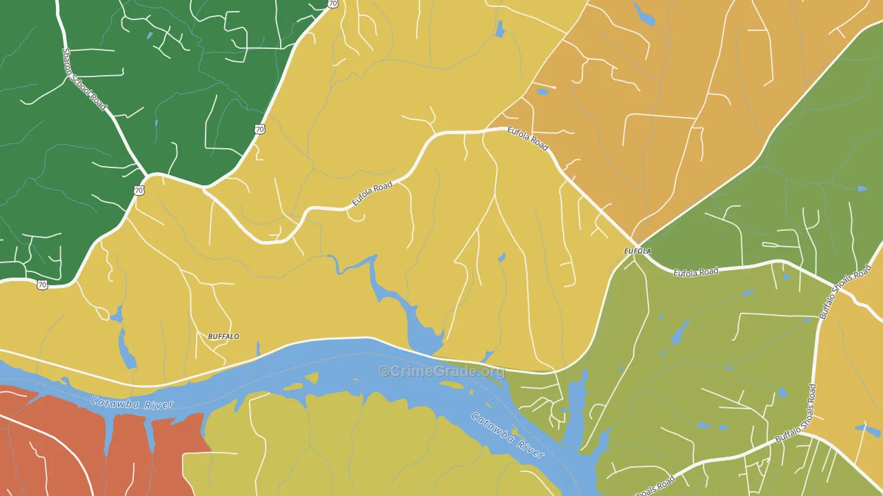 Eufola, NC Map of Assault Rates