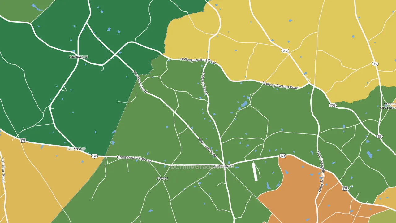 Eulala, SC Map of Assault Rates