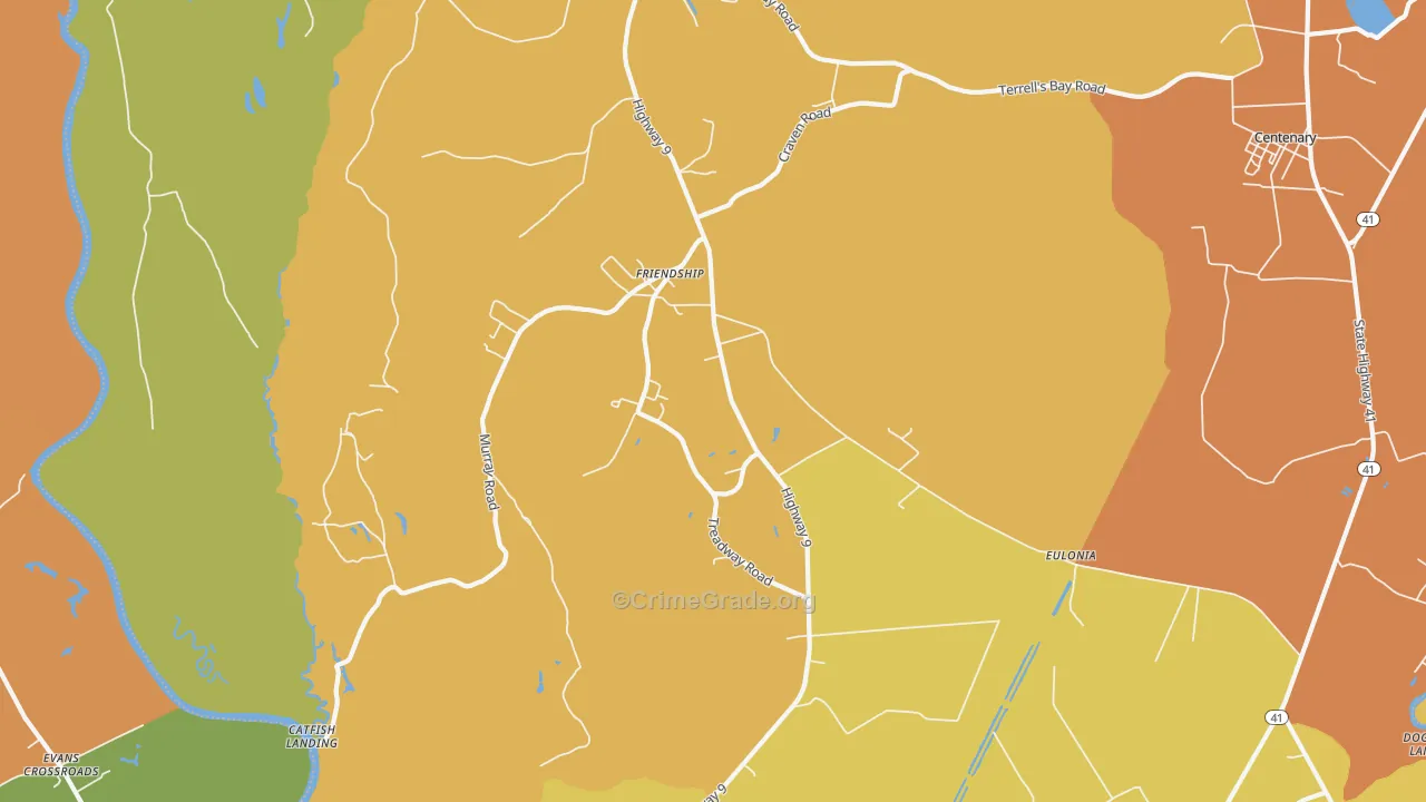 Eulonia, SC Map of Assault Rates