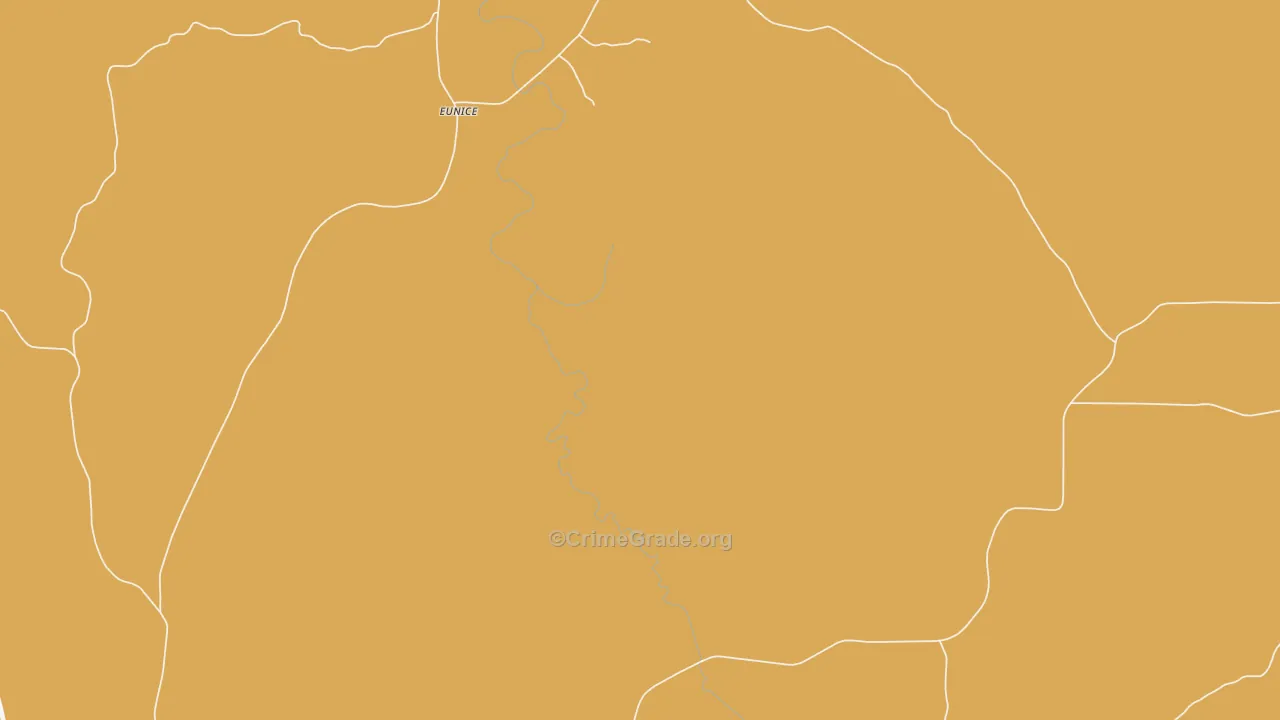 Eunice, MS Map of Assault Rates