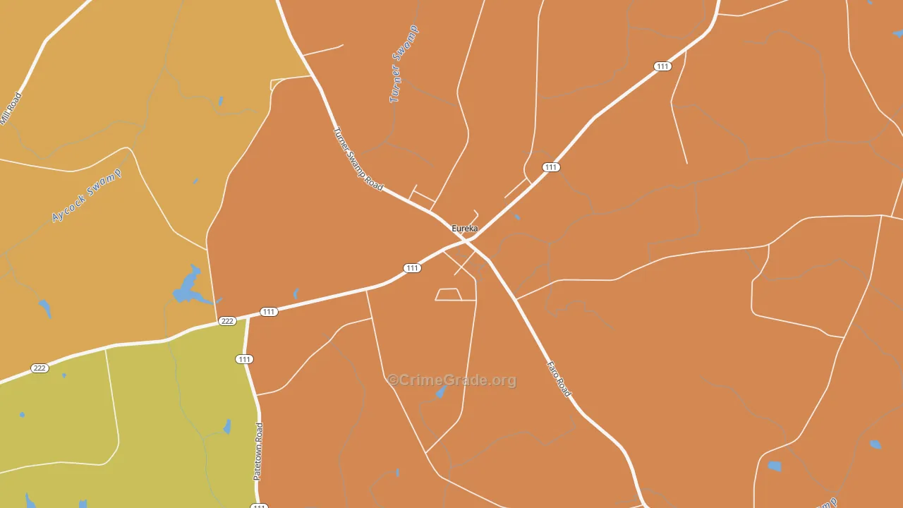 Eureka, NC Map of Assault Rates