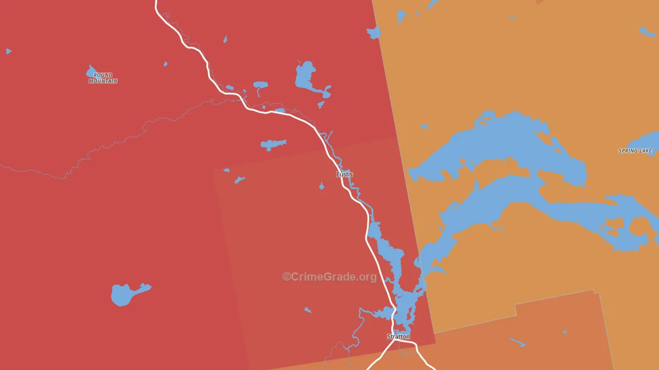 Eustis, ME Map of Assault Rates