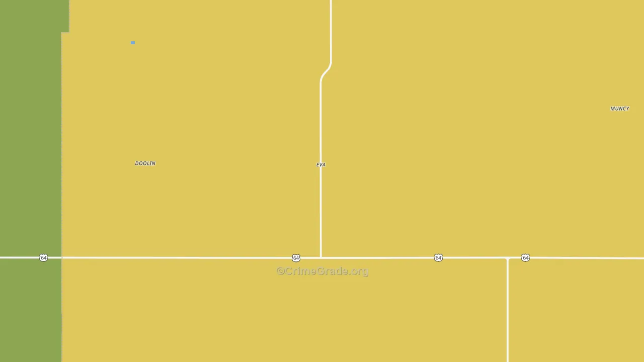 Eva, OK Map of Assault Rates
