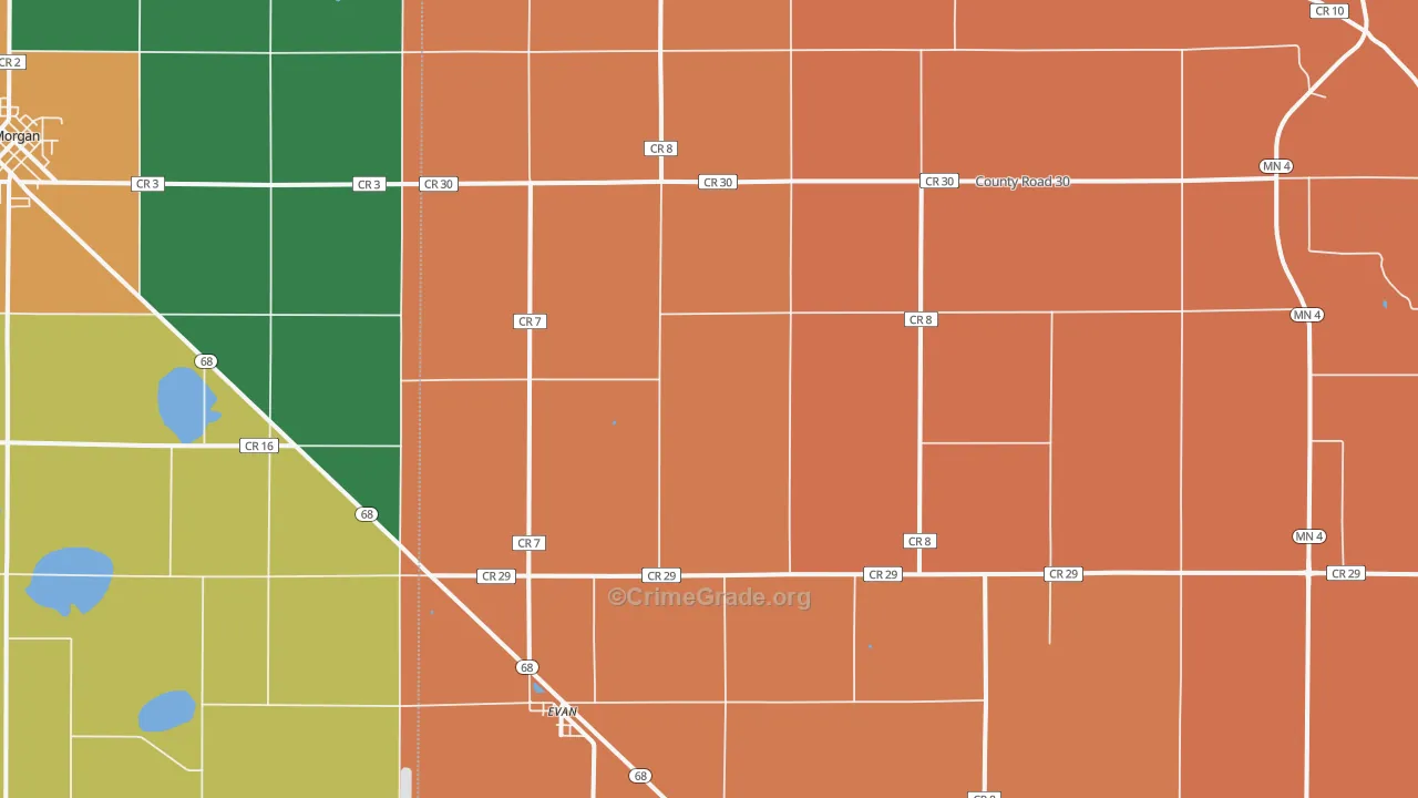 Evan, MN Map of Assault Rates
