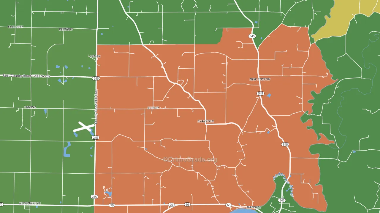 Evanston, IN Map of Assault Rates