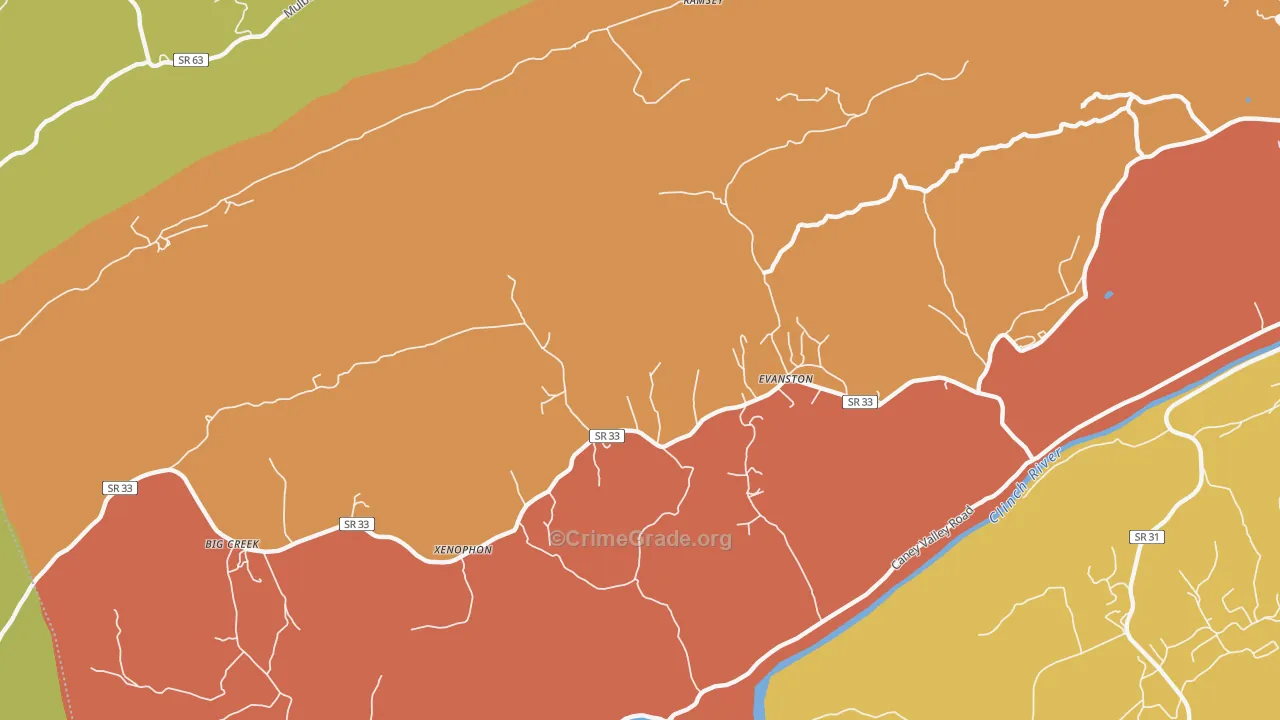 Evanston, TN Map of Assault Rates