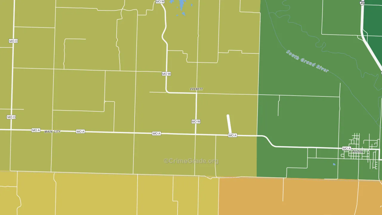 Everett, MO Map of Assault Rates