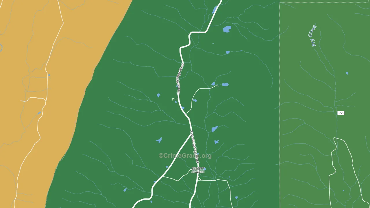 Everett Springs, GA Map of Assault Rates