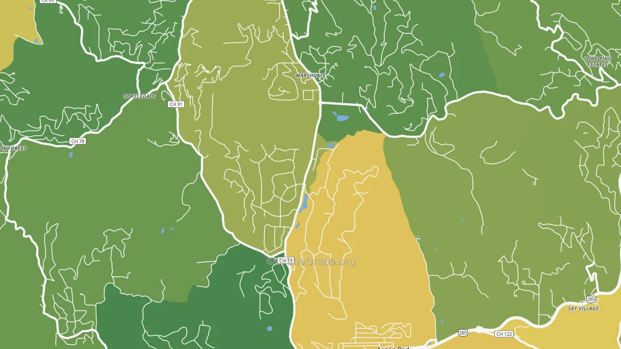 Evergreen Meadows, Evergreen, CO Map of Assault Rates