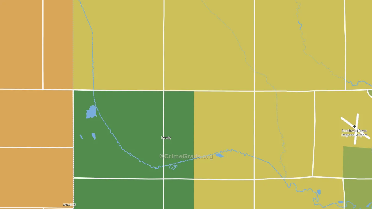 Everly, IA Map of Assault Rates