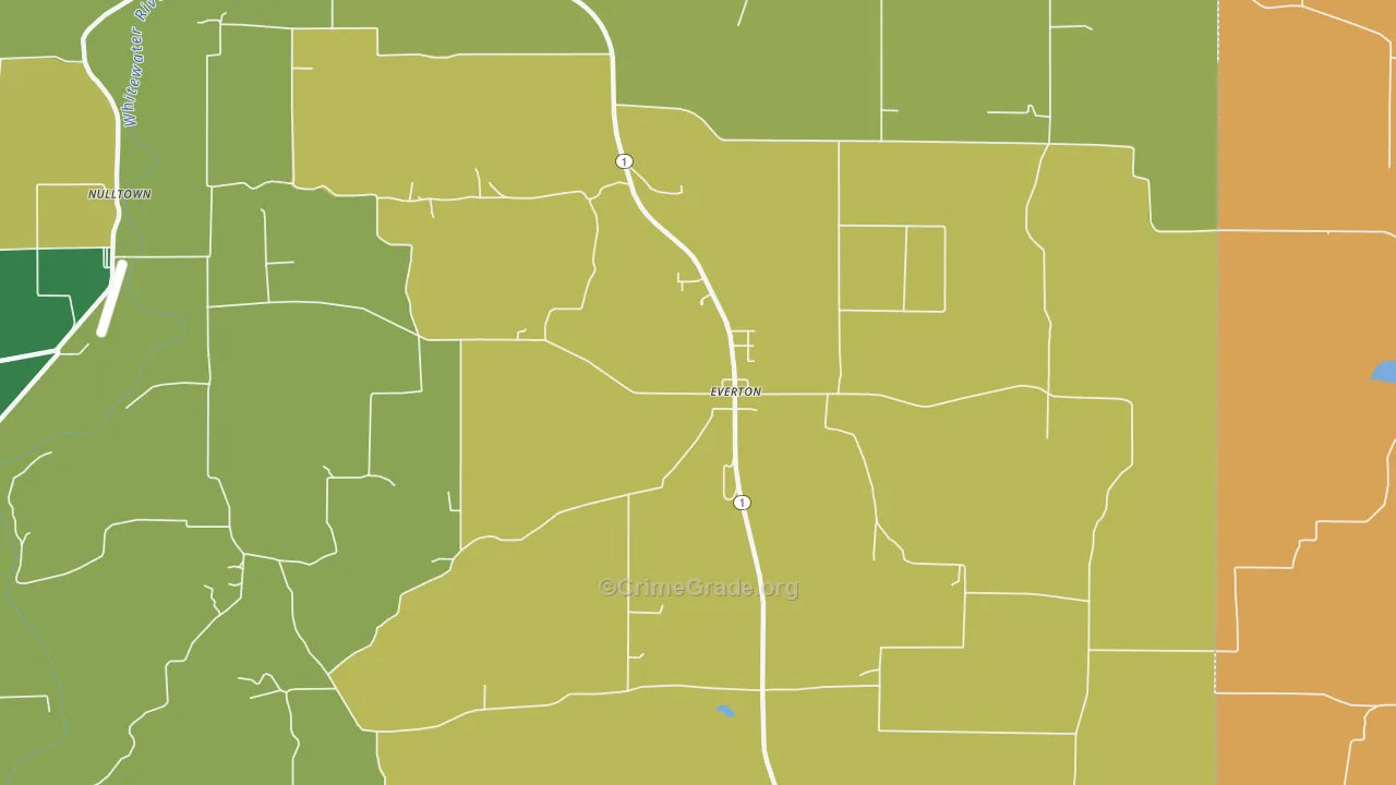 Everton, IN Map of Assault Rates