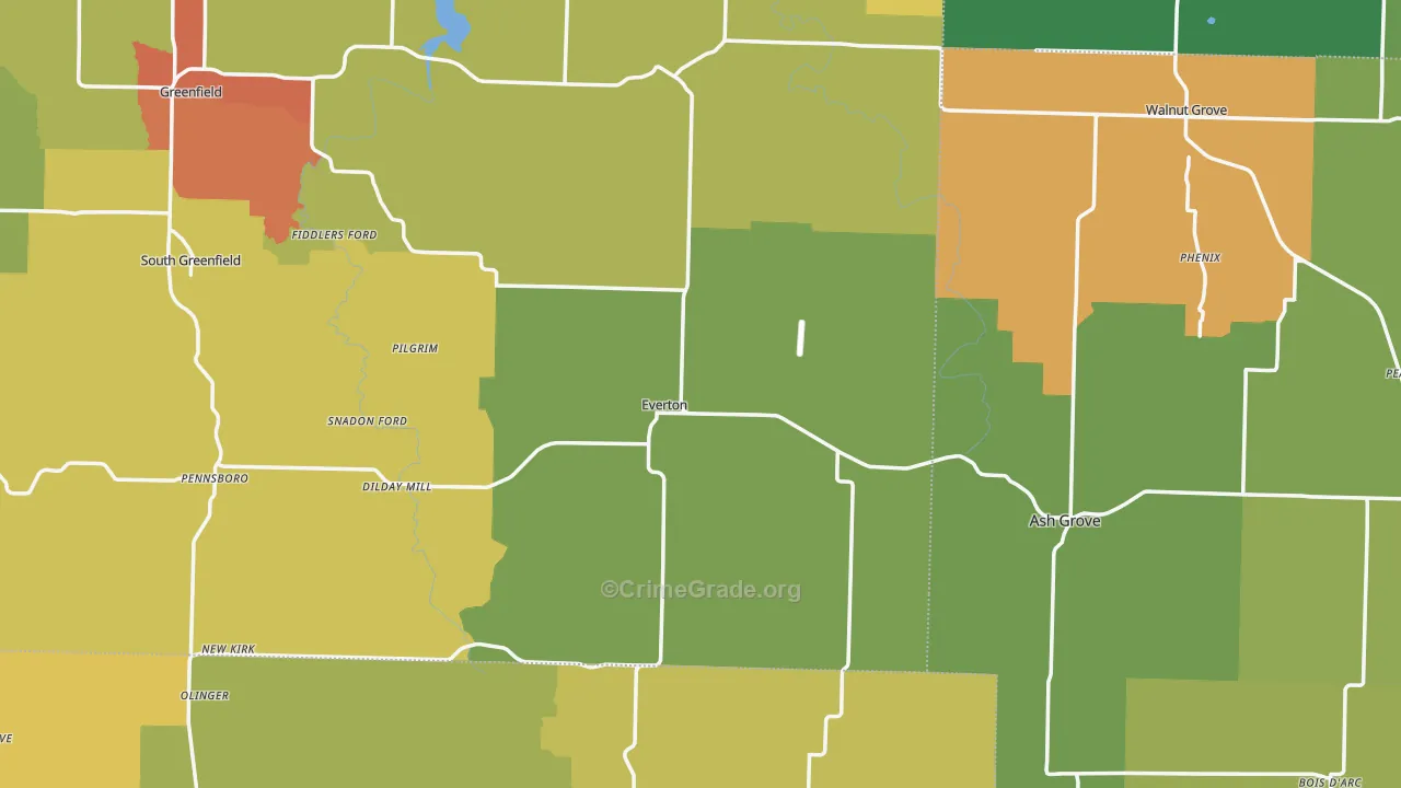 Everton, MO Map of Assault Rates
